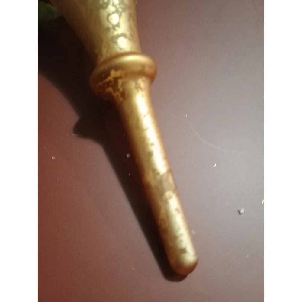 Frontgate Glass Finial‎ Christmas Ornament Gold Embellished Holiday Christmas